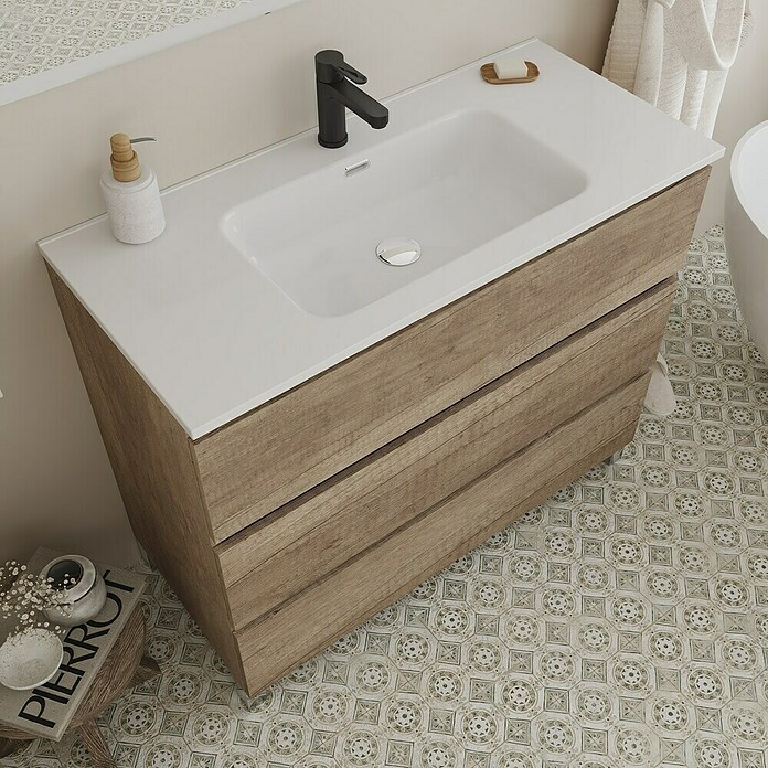 Conjunto de mueble de baño Inter (Ancho: 100 cm, Nebraska, 3 pzs.) | BAUHAUS