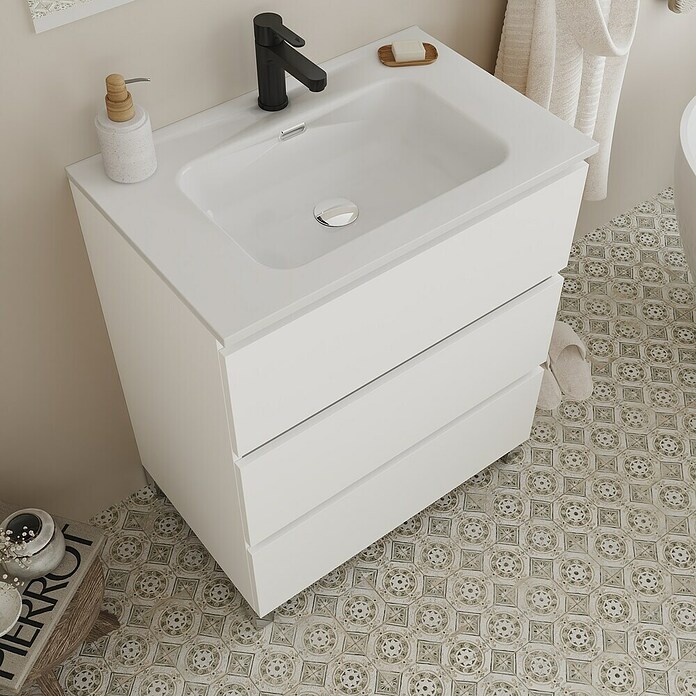 Conjunto de mueble de baño Inter (Ancho: 60 cm, Blanco, 3 pzs.) | BAUHAUS