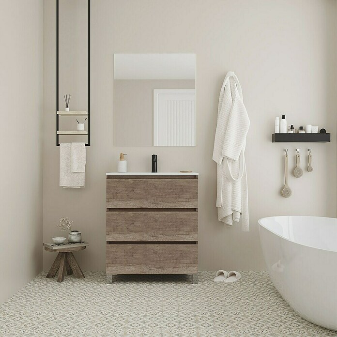 Conjunto de mueble de baño Inter (Ancho: 60 cm, Nebraska, 3 pzs.) | BAUHAUS
