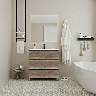 Conjunto de mueble de baño Inter (Ancho: 80 cm, Nebraska, 3 pzs.)