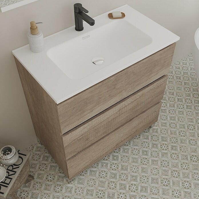 Conjunto de mueble de baño Inter (Ancho: 80 cm, Nebraska, 3 pzs.) | BAUHAUS