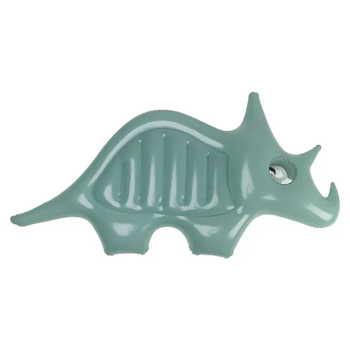 Swim Essentials Schwimmtier Dino - Länge: 140 cm - Mintgrüner aufblasbarer Dinosaurier-Schwimmreifen.