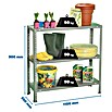 Simonrack Simonclassic Metallregal Comfort Super Plus (H x B x T: 90 x 110 x 50 cm, Traglast pro Boden: 90 kg, Anzahl Böden: 3 Stk., Schrauben, Grau) | BAUHAUS