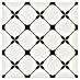 Cersanit Porculanska pločica Flower Frame Black & White 