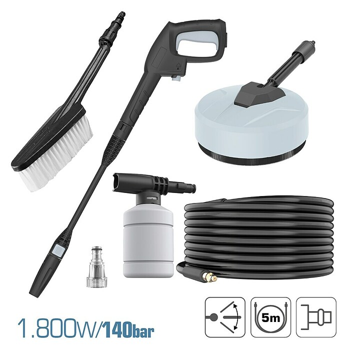Koma Tools PRO Series Hidrolimpiadora de alta presión 08472 (150 bar, 1.800 W, Capacidad de bombeo: 360 l/h) | BAUHAUS