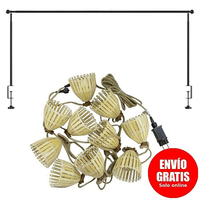 New Garden Guirnalda y barra decorativa Anuket (9 W, 5 m, Amarillo, Marrón) | BAUHAUS
