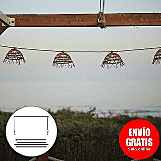 New Garden Guirnalda y barra decorativa Alma (Marrón, Bambú, Redonda, 10 ud.)