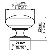 Siro Ručkica za namještaj  (Ø x V: 32 x 28 mm, Zlatna) | BAUHAUS