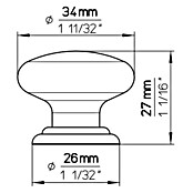 Siro Gumb za pohištvo  (Ø x V: 34 x 27 mm) | 1188 - Garderoben | AAEE - Garderoben | AAE - Beschläge | AA - Eisenwaren | A - Eisenwaren | BAUHAUS