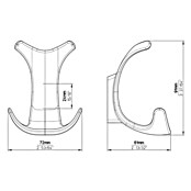 Siro Garderobna kuka  (D x Š x V: 91 x 72 x 61 mm) | BAUHAUS