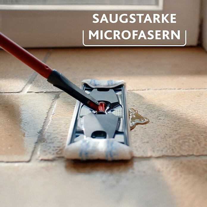 Vileda Reinigungssystem & Eimer H2PRO Flat Mop System (1 x Flachwischer, 1 x Eimer mit Zweitanksystem, 1 x Wischbezug) | BAUHAUS