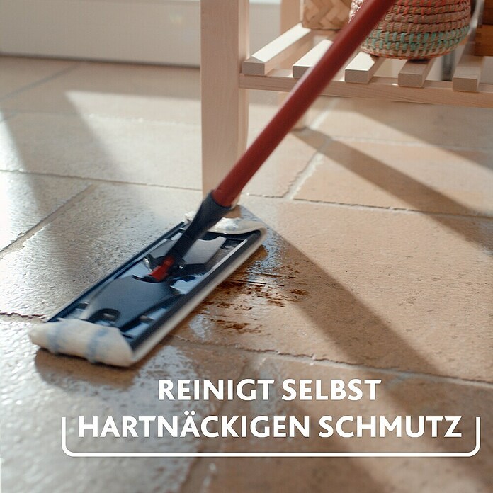 Vileda Reinigungssystem & Eimer H2PRO Flat Mop System (1 x Flachwischer, 1 x Eimer mit Zweitanksystem, 1 x Wischbezug) | BAUHAUS