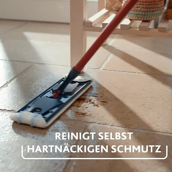 Vileda Reinigungssystem & Eimer H2PRO Flat Mop System - 1 x Flachwischer, 1 x Eimer mit Zweitanksystem, 1 x Wischbezug - Der Wischmopp entfernt mühelos hartnäckigen Schmutz und sorgt für ein sauberes Zuhause.