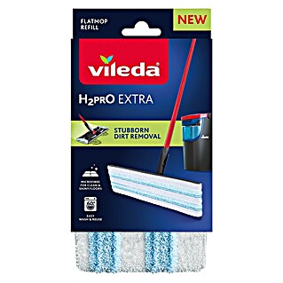 Vileda Ersatz-Bezug H2PRO Extra Flat Mop (Mikrofaser, Passend für: Vileda H2PRO Flat Mop System)