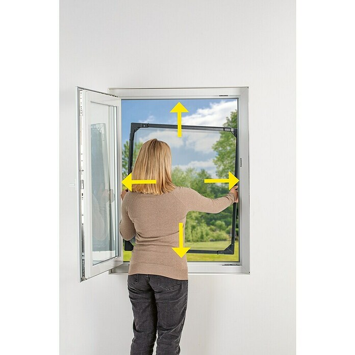 Easy Maxx Insektenschutzfenster (B x H: 115 x 135 mm, Montage Insektengitter: Klemmen, Farbe Rahmen: Weiß) | BAUHAUS