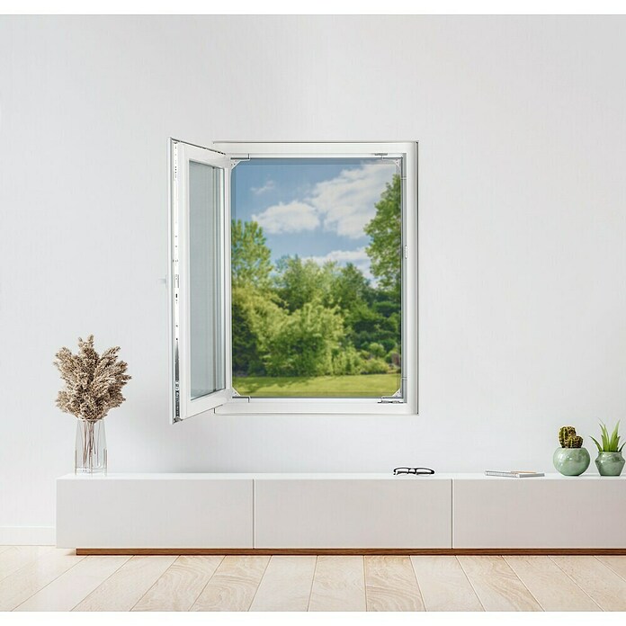 Easy Maxx Insektenschutzfenster (B x H: 115 x 135 mm, Montage Insektengitter: Klemmen, Farbe Rahmen: Weiß) | BAUHAUS