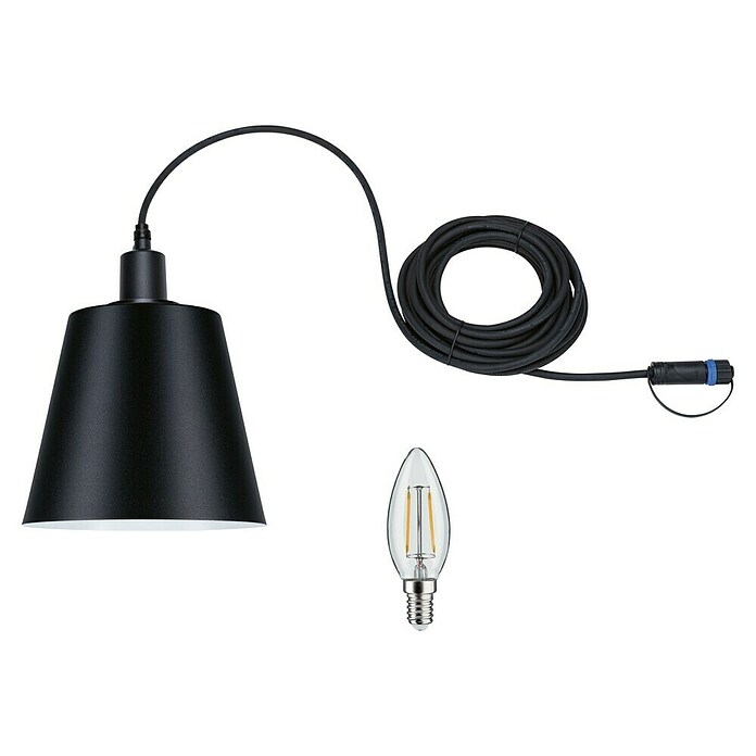 Paulmann Plug & Shine Lámpara solar colgante Kofia (2 W, Gris, Altura: 514 cm) | BAUHAUS