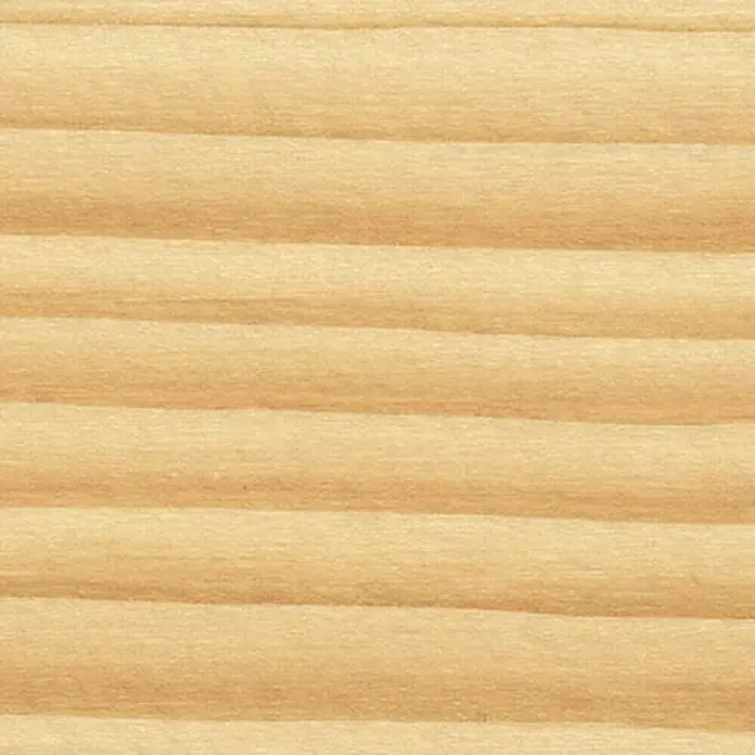 Clou Aqua Wachslasur W11 - Farblos, 250 ml - Nahaufnahme einer hellen Holzoberfläche mit deutlichen, horizontalen Maserungslinien, die eine natürliche und warme Textur zeigt.