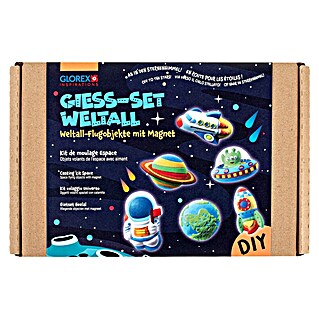 Glorex Bastel-Set Giess-Set Weltall (12 Stk., Bunt)