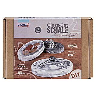 Glorex Bastel-Set Giess-Set Schale (1 Stk., Marmoreffekt)
