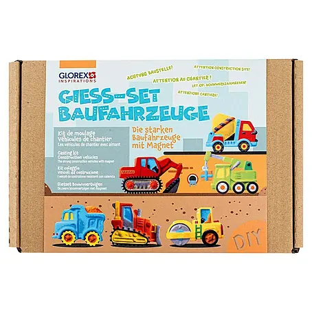 Glorex  Bastel-Set Giess-Set Baufahrzeuge