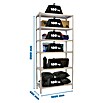Simonrack Simonclick Metallregal Simonclick Plus (H x B x T: 250 x 100 x 40 cm, Traglast pro Boden: 180 kg, Anzahl Böden: 6 Stk., Stecken, Weiß/Weiß) | BAUHAUS