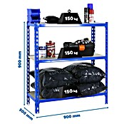 Simonrack Maderclick Estantería metálica (Al x An x Pr: 90 x 90 x 50 cm, Capacidad de carga por balda: 150 kg, Número de baldas: 3 ud., Inserción, Azul) | BAUHAUS