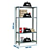 Simonrack Simonclick Metallregal Ecoclick (H x B x T: 150 x 90 x 30 cm, Traglast pro Boden: 70 kg, Anzahl Böden: 4 Stk., Stecken, Grau) | BAUHAUS