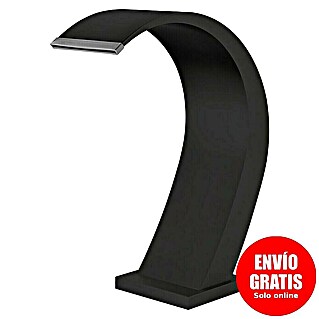 Imex Poolimex Cascada de agua Iguazú (L x An x Al: 11 x 20 x 65 cm, Acero inoxidable, Negro mate)