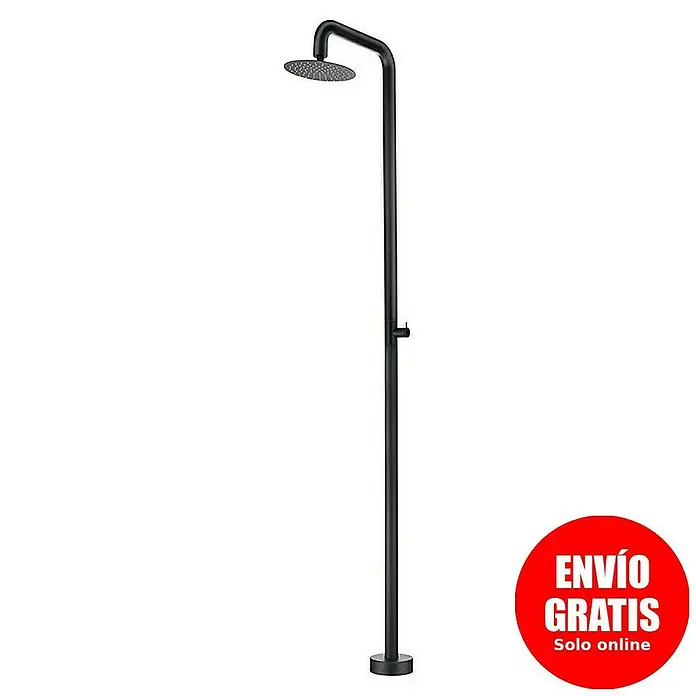 Imex Poolimex Ducha de piscina Oregon - 235 cm, Acero inoxidable, Negro mate - Ducha exterior independiente en elegante negro. La ducha ofrece una experiencia de ducha refrescante al aire libre.