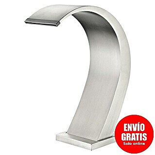 Imex Poolimex Cascada de agua Iguazú (L x An x Al: 11 x 20 x 65 cm, Acero inoxidable, Cromo)