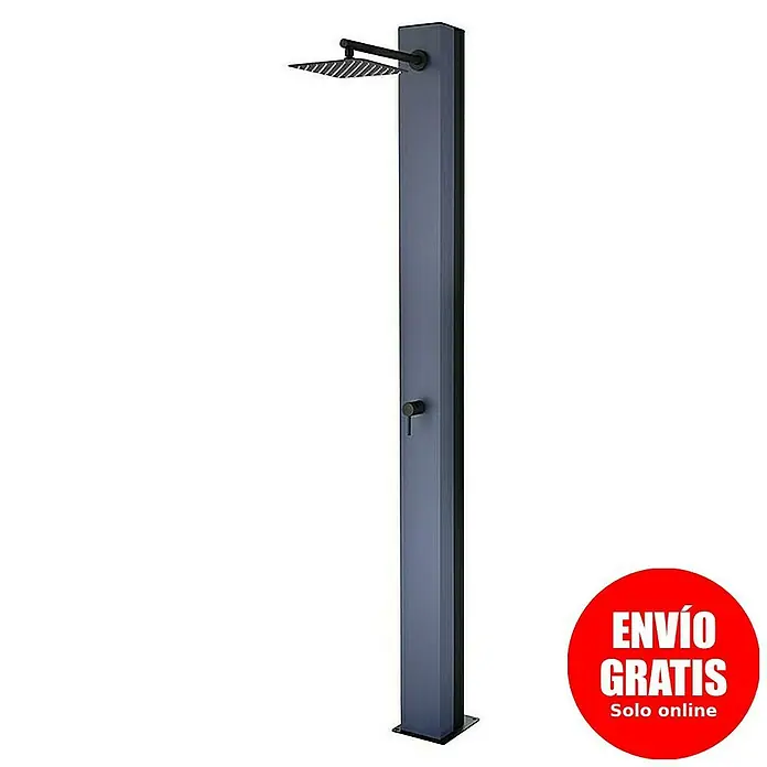 Imex Poolimex Ducha de piscina Phoenix - 222 cm, Aluminio, Azul océano - Elegante ducha de jardín con cabezal cuadrado y monomando, ideal para uso exterior. ¡Envío gratis online!