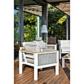 Sunfun Conjunto de muebles Samay (4 pzs., Aluminio/Cuerda sintética, Gris/Blanco) | BAUHAUS
