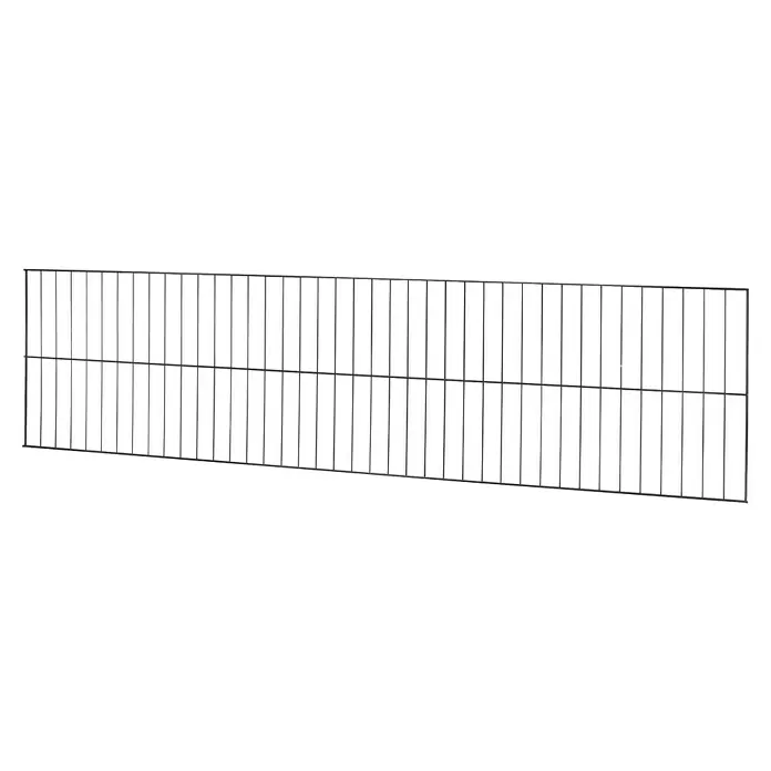 Floraworld Mattenzaun - B x H: 200 x 50 cm, Anthrazit, Einstabmattenzaun - Dunkelgraues Metallgitterelement für Zäune.