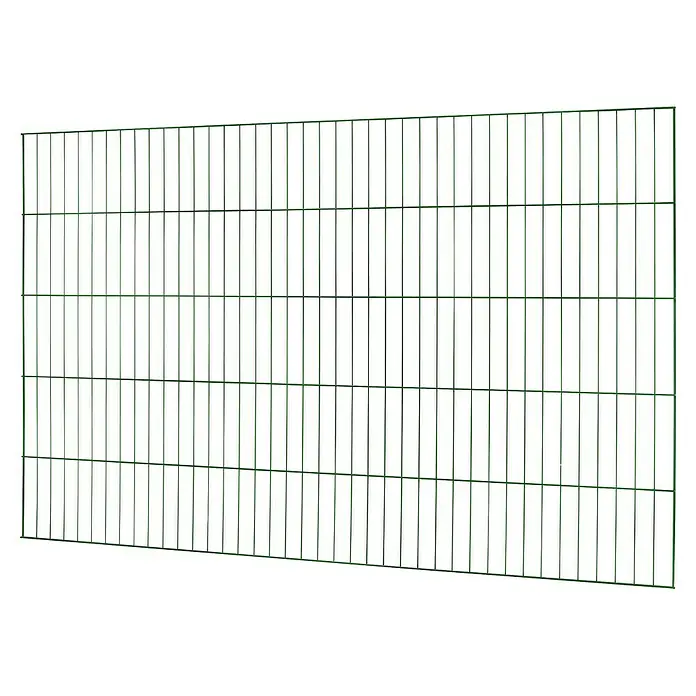 Floraworld Mattenzaun - B x H: 200 x 125 cm, Moosgrün, Einstabmattenzaun - Grüner geschweißter Drahtgitterzaun.