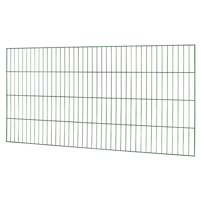 Floraworld Mattenzaun - B x H: 200 x 100 cm, Moosgrün, Einstabmattenzaun - Grünes Drahtgitterzaunfeld mit horizontalen und vertikalen Stäben.
