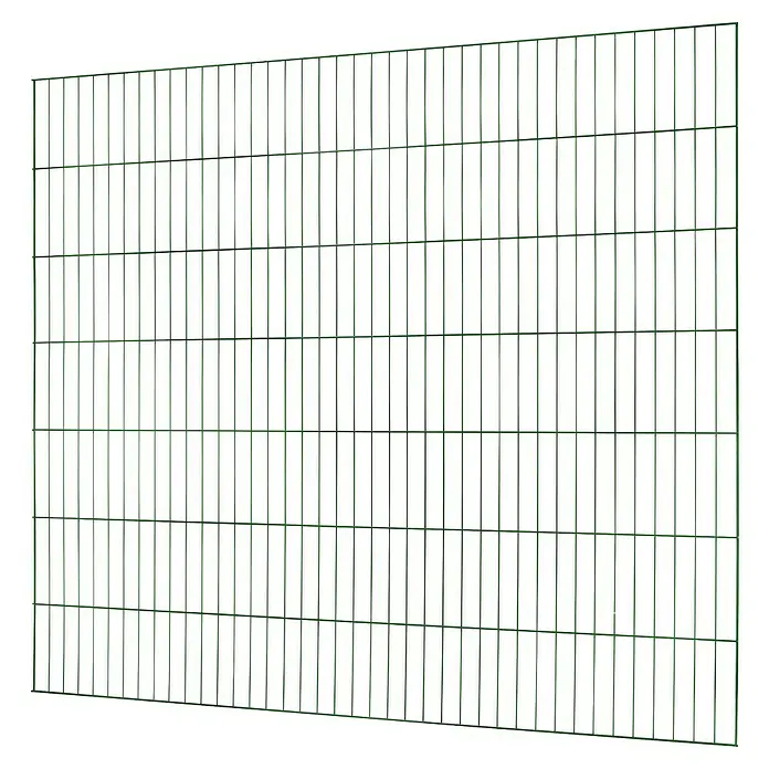 Floraworld Mattenzaun - B x H: 200 x 175 cm, Moosgrün, Einstabmattenzaun - Grünes Metallgitter-Zaunfeld für den Außenbereich.