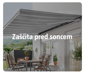Terasa z vrtnim pohištvom in markizo