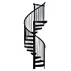 Minka Systemstahlspindeltreppe Rondo Color (Durchmesser: 120 cm, Anthrazit, Geschosshöhe: Max. 300 cm)