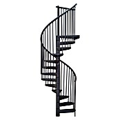 Minka Systemstahlspindeltreppe Rondo Color (Durchmesser: 160 cm, Anthrazit, Geschosshöhe: Max. 300 cm)