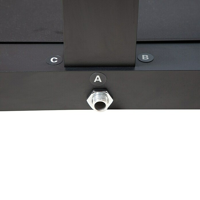 Steinbach Solardusche The Gate (Höhe: 220 cm, Aluminium, Schwarz, 30 l) | BAUHAUS