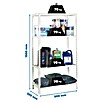 Simonrack Simonclick Metallregal Ecoclick (H x B x T: 150 x 90 x 30 cm, Traglast pro Boden: 70 kg, Anzahl Böden: 4 Stk., Stecken, Weiß) | BAUHAUS