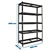 Simonrack Ecoforte Estantería para cargas pesadas Metal (Al x An x Pr: 200 x 150 x 60 cm, Número de baldas: 5 ud., Inserción, Gris, Capacidad de carga por balda: 400 kg, Bandejas no incluidas) | BAUHAUS