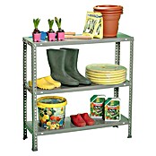 Simonrack Simonclassic Metallregal Comfort Plus (H x B x T: 90 x 100 x 40 cm, Traglast pro Boden: 100 kg, Anzahl Böden: 3 Stk., Schrauben, Grau) | BAUHAUS