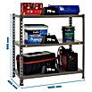 Simonrack Simonclick Metallregal Ecoclick Plus (H x B x T: 90 x 100 x 40 cm, Traglast pro Boden: 70 kg, Anzahl Böden: 3 Stk., Stecken, Grau) | BAUHAUS