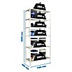 Simonrack Maderclick Estantería metálica Superplus (Al x An x Pr: 250 x 110 x 30 cm, Capacidad de carga por balda: 200 kg, Número de baldas: 6 ud., Inserción, Blanco/Madera) | BAUHAUS