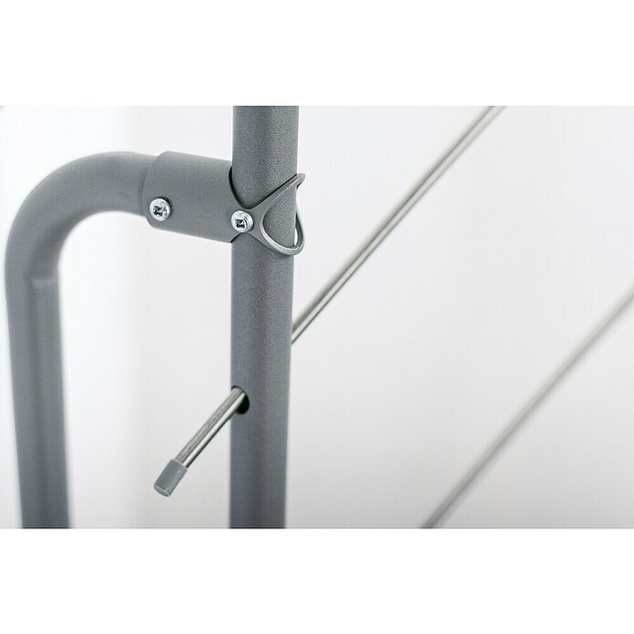 Minka Spindeltreppe Venezia (Durchmesser: 120 cm, Silber, Farbe Stufen: Buche Hell, Geschosshöhe: Max. 309 cm)