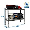 Simonrack Simontaller Metallregal Ecoforte Metall Mobil (H x B x T: 97,5 x 120 x 75 cm, Traglast pro Boden: 75 kg, Anzahl Böden: 2 Stk., Stecken, Grau, Rollen) | BAUHAUS