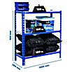 Simonrack Simonclick Metallregal Simonclick Plus (H x B x T: 90 x 100 x 50 cm, Traglast pro Boden: 180 kg, Anzahl Böden: 3 Stk., Stecken, Blau) | BAUHAUS
