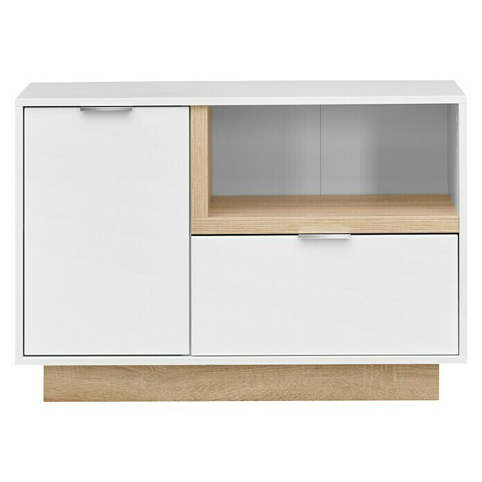 CS Schmal Garderobenschrank My EllL x B x H: 37 x 86 x 59 cm, Weiß Front View